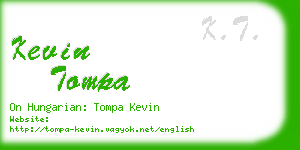 kevin tompa business card